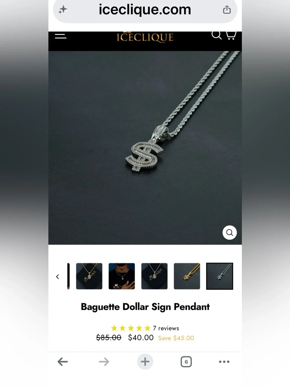Gold tone 18 “ chain with $ pendant NIP
